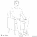 vidaXL vászonból loveseat kanapé párnákkal 110 cm