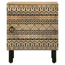 vidaXL 2 db fekete tömör mangófa éjjeliszekrények 40 x 33,5 x 46 cm