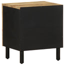 vidaXL 2 db fekete tömör mangófa éjjeliszekrények 40 x 33,5 x 46 cm