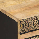 vidaXL 2 db fekete tömör mangófa éjjeliszekrények 40 x 33,5 x 46 cm