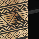 vidaXL fekete tömör nyers mangófa TV-szekrény 105 x 33,5 x 46 cm