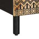 vidaXL fekete tömör nyers mangófa TV-szekrény 105 x 33,5 x 46 cm