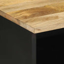 vidaXL fekete tömör nyers mangófa TV-szekrény 70 x 33,5 x 46 cm