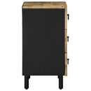 vidaXL fekete tömör mangófa éjjeliszekrény 50 x 33 x 62 cm