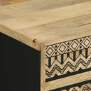 vidaXL fekete tömör mangófa éjjeliszekrény 50 x 33 x 62 cm