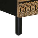 vidaXL fekete tömör mangófa éjjeliszekrény 50 x 33 x 62 cm