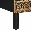 vidaXL fekete tömör mangófa éjjeliszekrény 50 x 33 x 62 cm