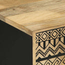 vidaXL fekete tömör nyers mangófa TV-szekrény 105 x 33,5 x 46 cm