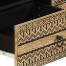 vidaXL fekete tömör nyers mangófa TV-szekrény 105 x 33,5 x 46 cm