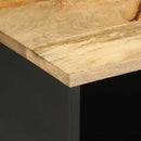 vidaXL fekete tömör nyers mangófa TV-szekrény 80 x 33,5 x 46 cm