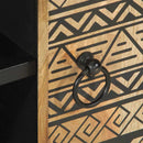 vidaXL fekete tömör nyers mangófa TV-szekrény 80 x 33,5 x 46 cm