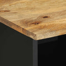 vidaXL fekete tömör nyers mangófa TV-szekrény 80 x 33,5 x 46 cm