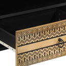 vidaXL fekete tömör nyers mangófa TV-szekrény 80 x 33,5 x 46 cm