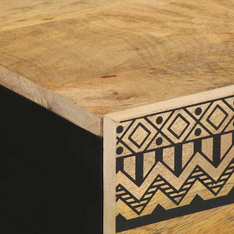 vidaXL tömör nyers mangófa tálalószekrény 40 x 33,5 x 75 cm