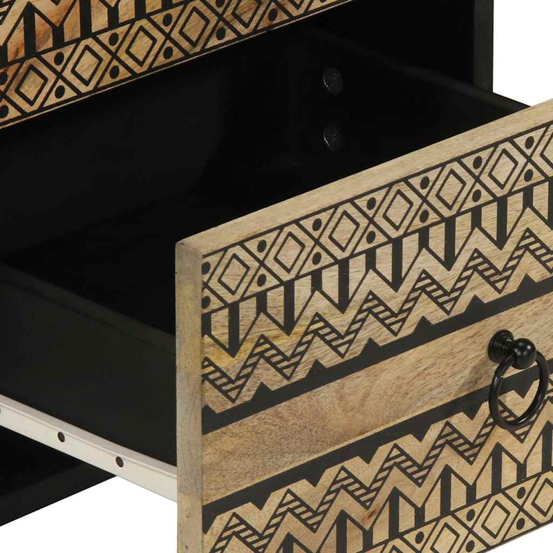 vidaXL tömör nyers mangófa tálalószekrény 40 x 33,5 x 75 cm