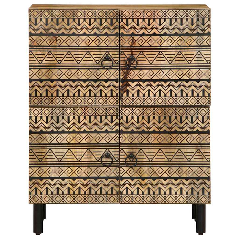 vidaXL tömör nyers mangófa tálalószekrény 60 x 33,5 x 75 cm