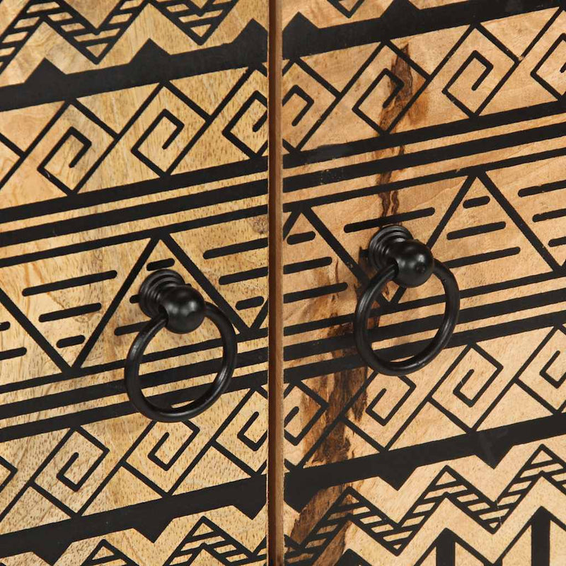 vidaXL tömör nyers mangófa tálalószekrény 60 x 33,5 x 75 cm