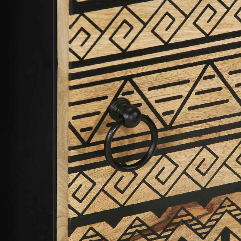 vidaXL tömör nyers mangófa tálalószekrény 80 x 33,5 x 75 cm