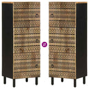 vidaXL tömör nyers mangófa tálalószekrény 40 x 33,5 x 110 cm