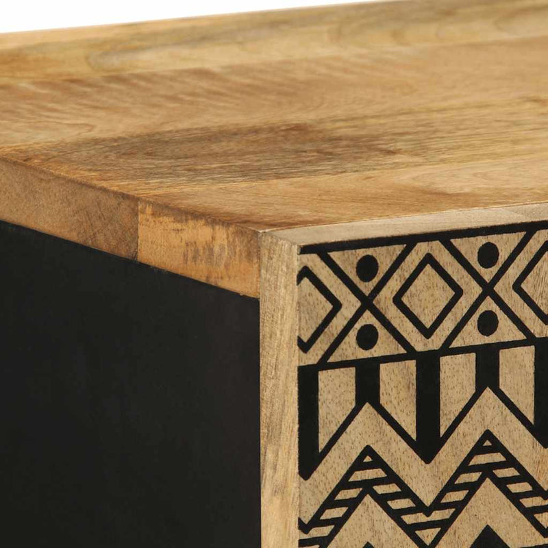 vidaXL tömör nyers mangófa tálalószekrény 40 x 33,5 x 110 cm