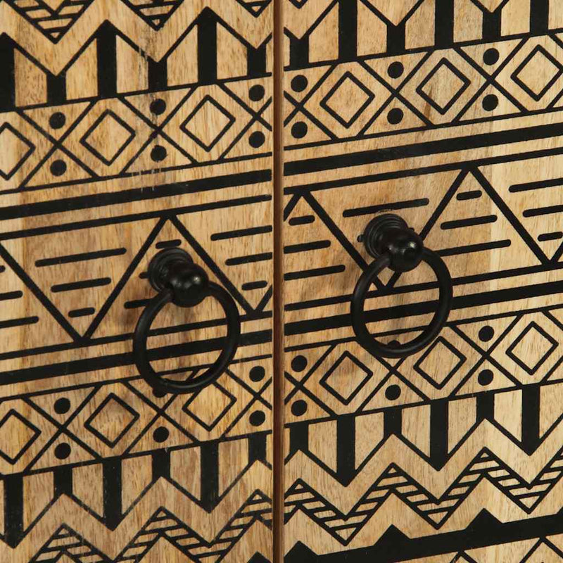 vidaXL tömör nyers mangófa tálalószekrény 60 x 33,5 x 100 cm