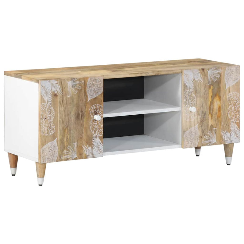 vidaXL tömör mangófa TV-szekrény 105x33,5x46 cm