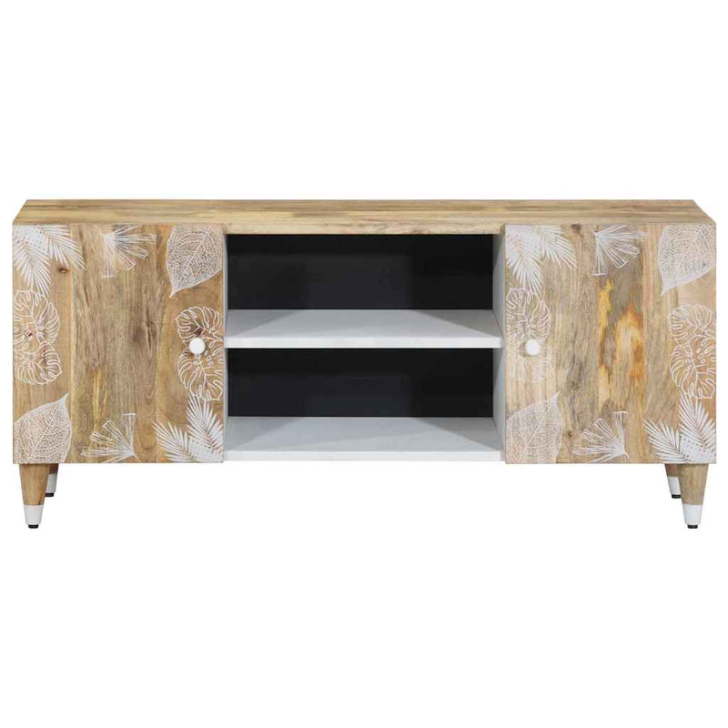 vidaXL tömör mangófa TV-szekrény 105x33,5x46 cm