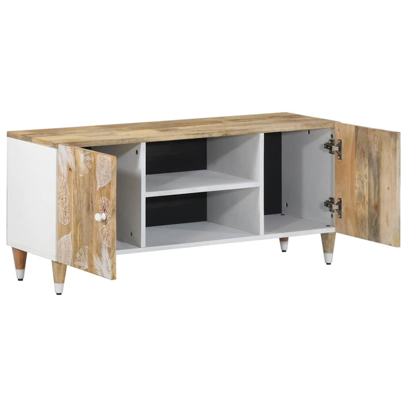 vidaXL tömör mangófa TV-szekrény 105x33,5x46 cm