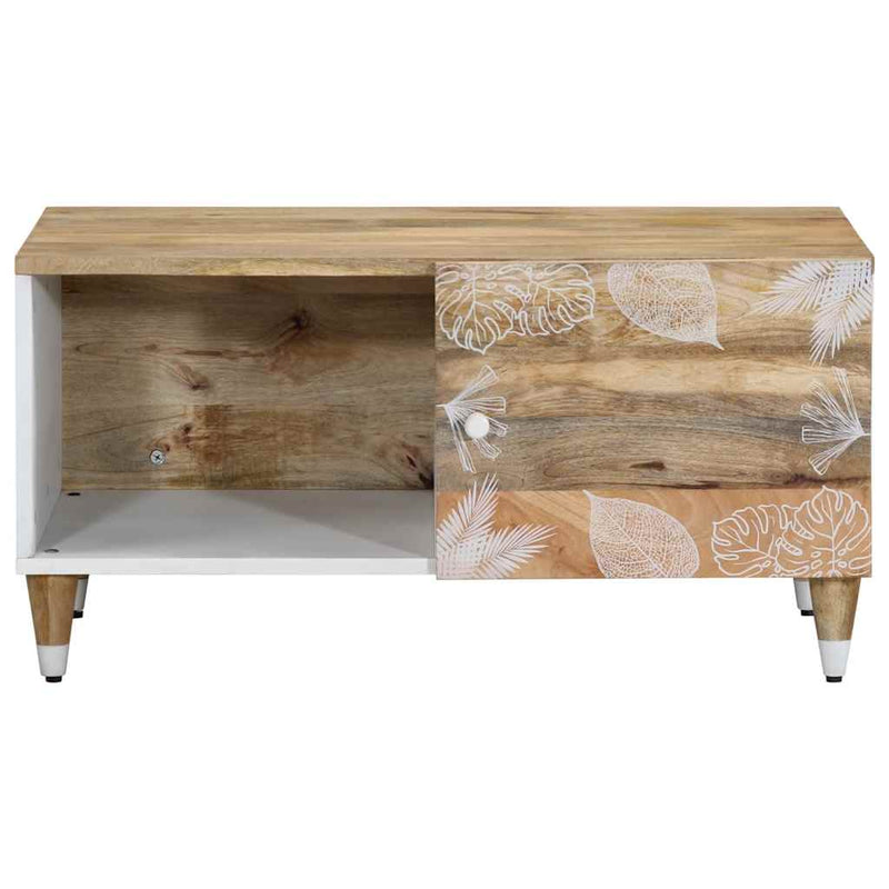 vidaXL tömör mangófa dohányzóasztal 80 x 50 x 40 cm