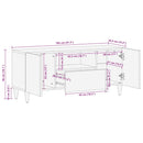 vidaXL tömör mangófa TV-szekrény 105x33,5x46 cm
