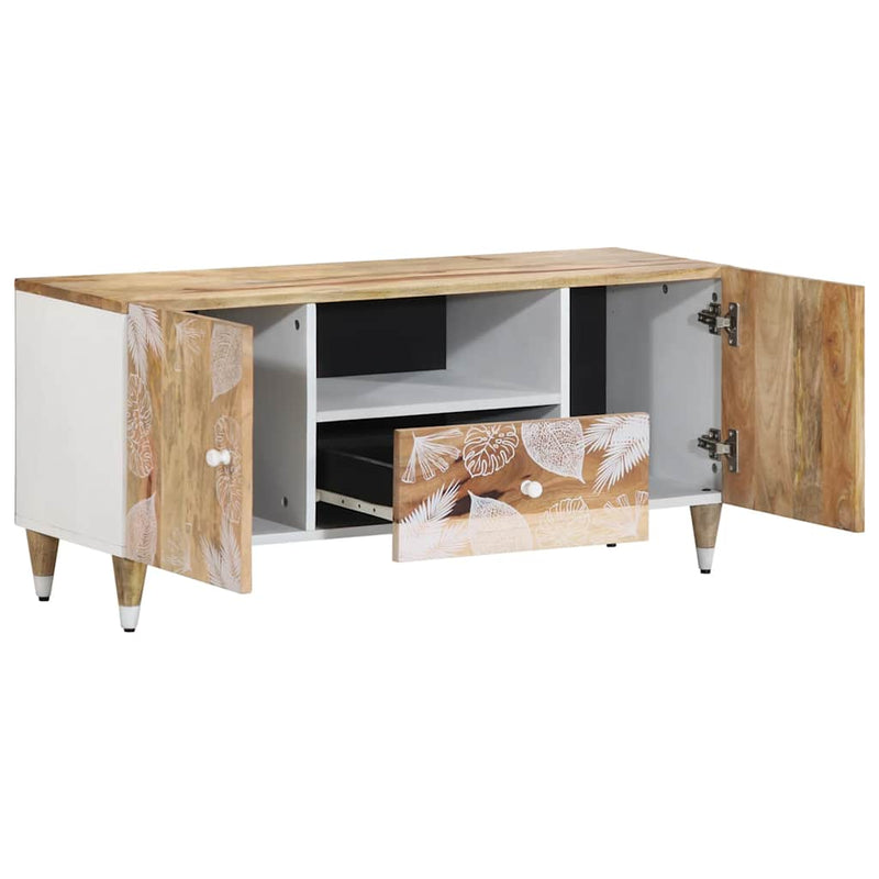 vidaXL tömör mangófa TV-szekrény 105x33,5x46 cm