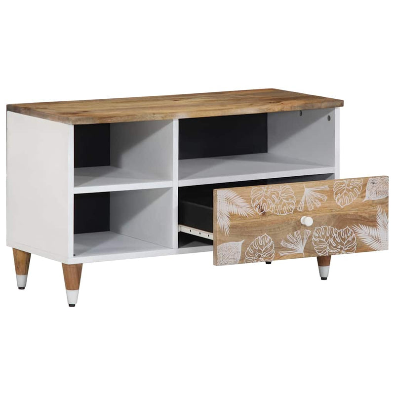 vidaXL tömör mangófa TV-szekrény80x33,5x46 cm