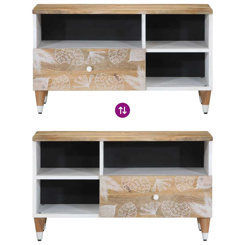 vidaXL tömör mangófa TV-szekrény80x33,5x46 cm