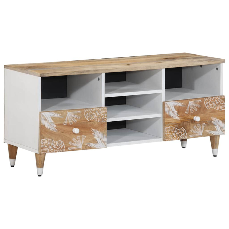 vidaXL tömör mangófa TV-szekrény100x33,5x46 cm