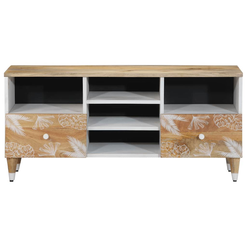 vidaXL tömör mangófa TV-szekrény100x33,5x46 cm