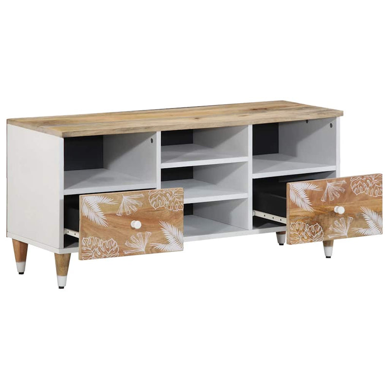 vidaXL tömör mangófa TV-szekrény100x33,5x46 cm