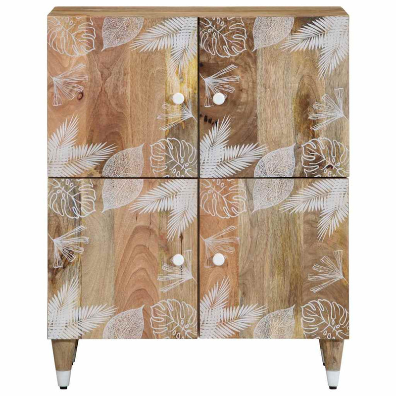 vidaXL tömör mangófa tálalószekrény 60 x 33,5 x 75 cm