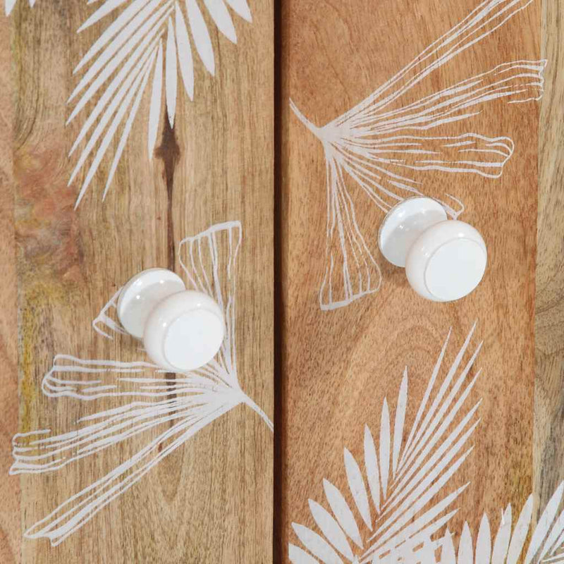 vidaXL tömör mangófa tálalószekrény 60 x 33,5 x 75 cm