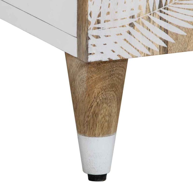 vidaXL tömör mangófa tálalószekrény 60 x 33,5 x 75 cm