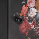 vidaXL Éjjeli szekrény ajtóval 2 pcs Fekete 40 x 33 x 46 cm