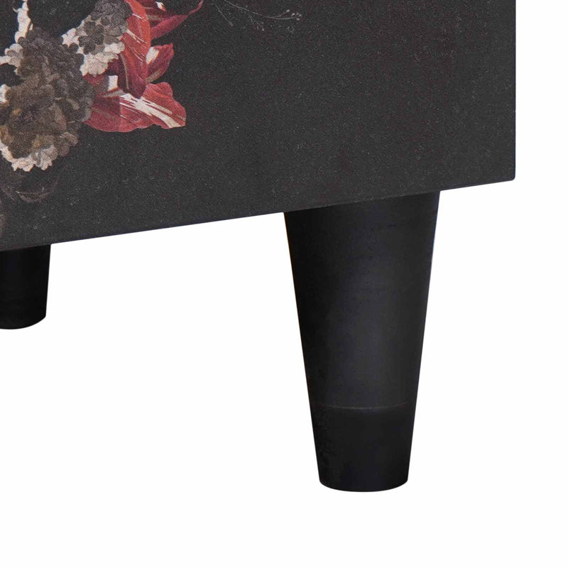 vidaXL Éjjeli szekrény ajtóval 2 pcs Fekete 40 x 33 x 46 cm