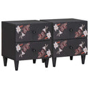 vidaXL Éjjeli asztal 2 pcs Barna 40 x 33,5 x 46 cm Tömör Mangófát