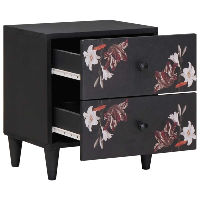 vidaXL Éjjeli asztal 2 pcs Barna 40 x 33,5 x 46 cm Tömör Mangófát