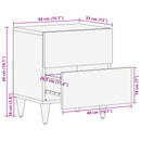 vidaXL Éjjeli asztal 2 pcs Barna 40 x 33,5 x 46 cm Tömör Mangófát