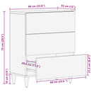 vidaXL Tároló szekrények Sokszínű 60 x 33,5 x 75 cm Tömör Mangófát