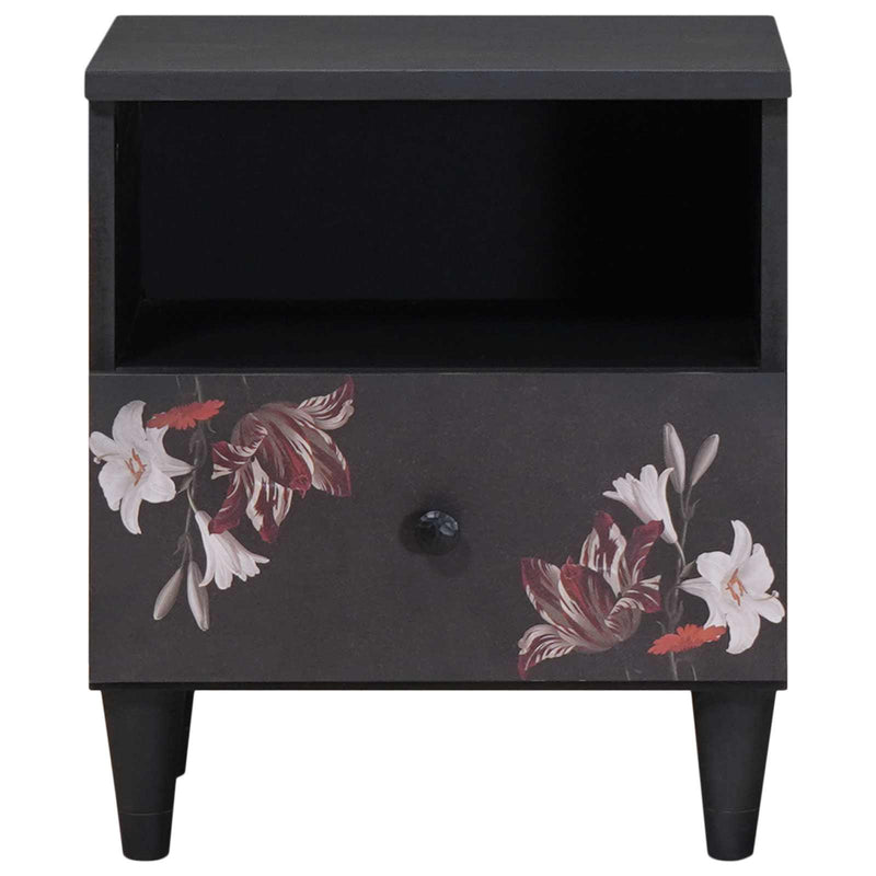 vidaXL Éjjeli asztal fiókkal Barna 40 x 33 x 46 cm Tömör Mangófát