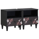 vidaXL Éjjeli asztal 2 pcs Barna 40 x 33 x 46 cm Tömör Mangófát