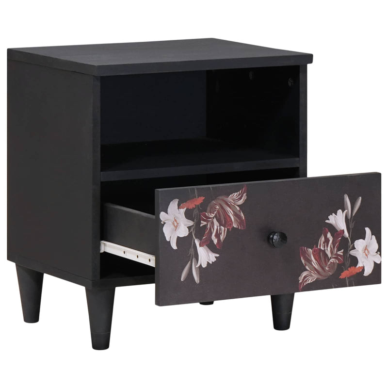 vidaXL Éjjeli asztal 2 pcs Barna 40 x 33 x 46 cm Tömör Mangófát