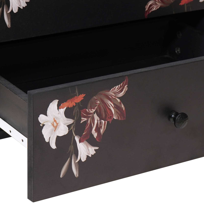 vidaXL Éjjeli asztal fiókkal Sokszínű 50 x 33 x 60 cm Tömör Mangófát