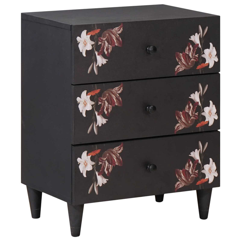 vidaXL Éjjeli asztal fiókkal Sokszínű 50 x 33 x 60 cm Tömör Mangófát